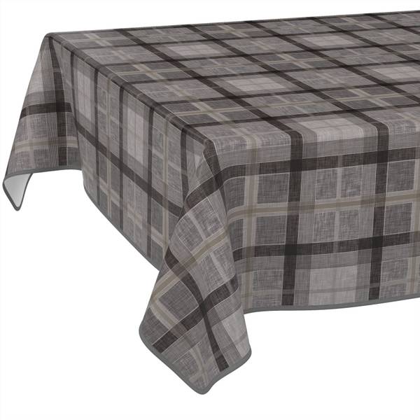 Tischdecke Rustikal Karo mit SAUM Tiefe: 140 cm