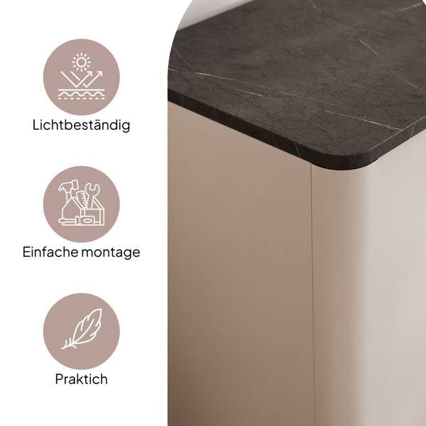 Kleiderschrank NAVANI Beige - Steingrau