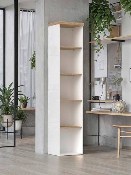 Regal EASY OFFICE Braun - Weiß - Holzwerkstoff - 41 x 193 x 34 cm