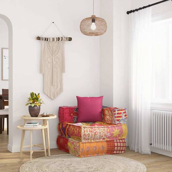 Pouf 350377 Baumwollstoff - 70 x 56 x 70 cm