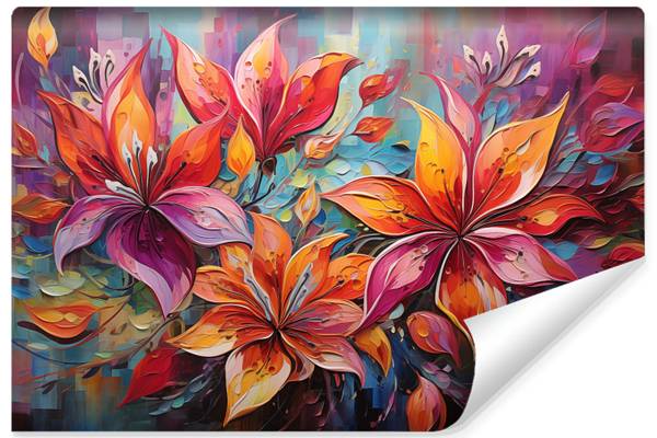 Vlies-Fotobehang ABSTRACT Bloemen Natuur 360 x 240 x 240 cm
