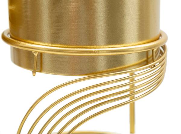 Lot de 2 pots de fleurs en spirale Doré - Métal - 23 x 35 x 23 cm