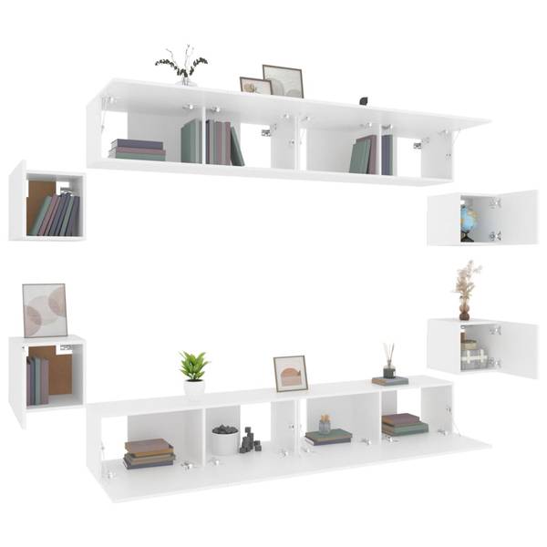 TV-Schrank 8er Set D711 Weiß