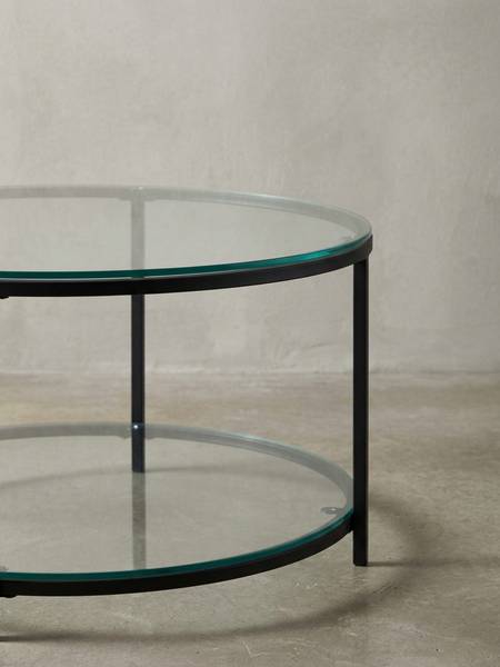 Couchtisch TREBBIA mit zwei Ablagen Metall - 80 x 45 x 80 cm