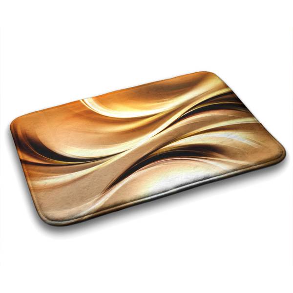 Badteppich Goldene Abstraktion 75 x 45 x 75 cm