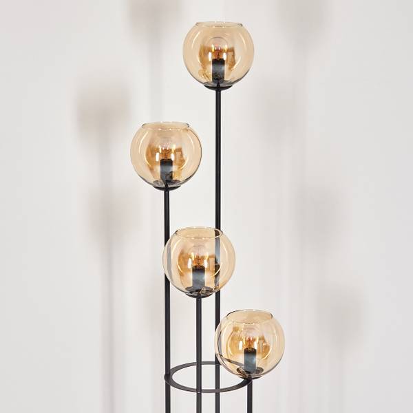 Stehlampe Cesaro Orange - Aluminium - Klarglas - 17 x 33 x 147 cm