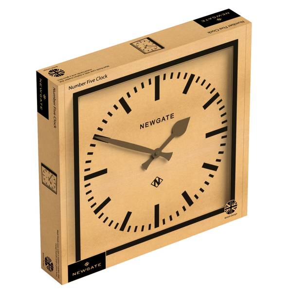 Wanduhr Number Five Gelb