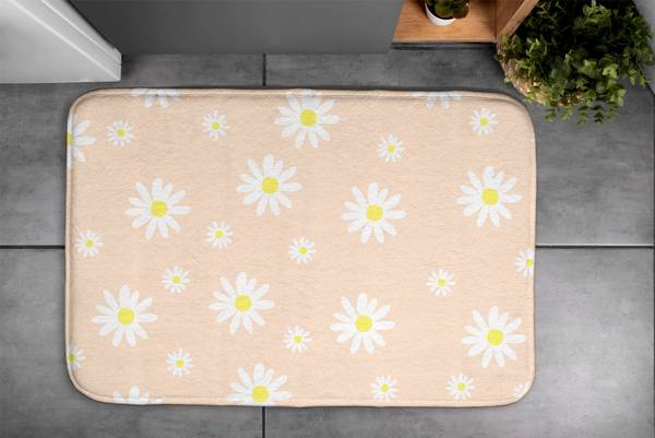 Badteppich Blumen-Muster 75 x 45 x 75 cm