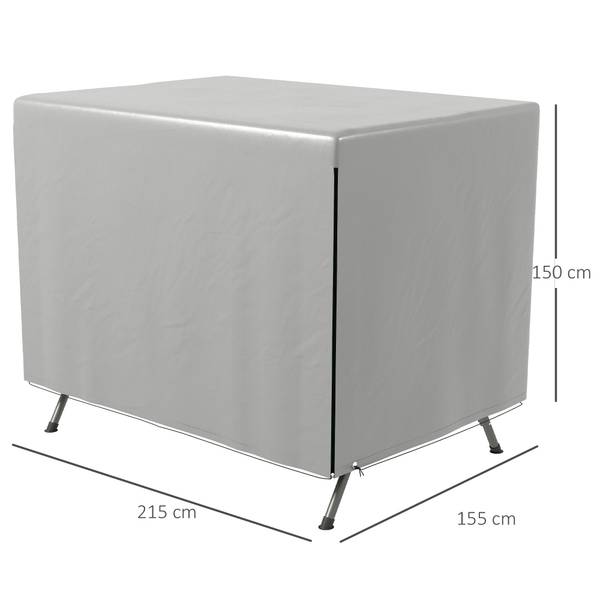 Hollywoodschaukel Abdeckung BB5303 Grau - Kunststoff - 155 x 150 x 215 cm