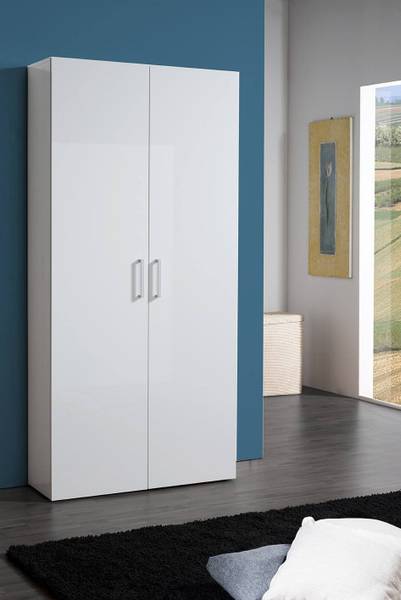 Schuhschrank Simone Weiß - Holzwerkstoff - 33 x 190 x 91 cm