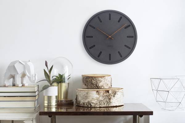 Wanduhr Wanduhren Zip Schwarz - Holzwerkstoff - 29 x 29 x 1 cm