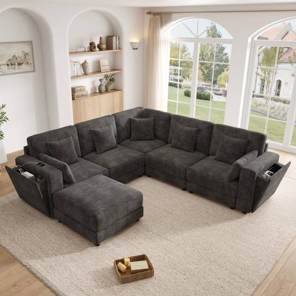 Ecksofa Chen9501Lad Ⅵ Grau