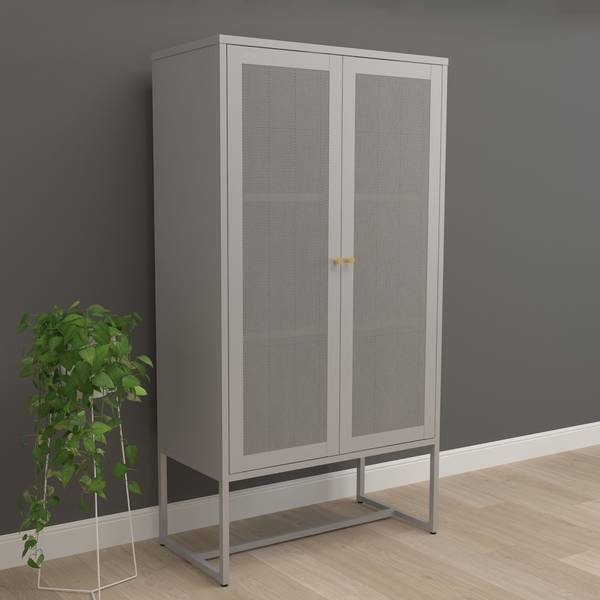 Büroschrank Sund Grau - Stahl - 80 x 150 x 40 cm