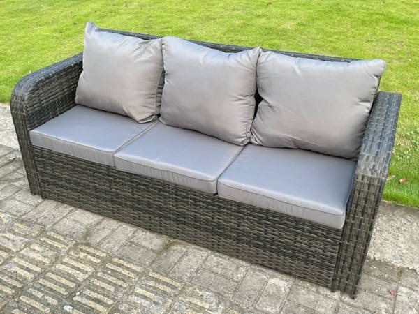 Gartenmöbel Set Patio XL(6er-Set) Grau - Webstoff - Klarglas