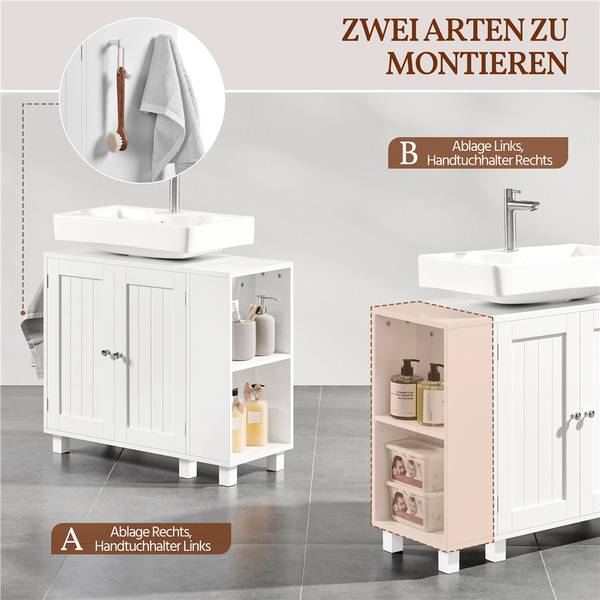 Waschbeckenunterschrank ARK57 Weiß