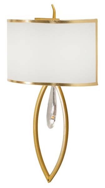 Wandleuchte Vienna Gold - Metall - 16 x 50 x 15 cm