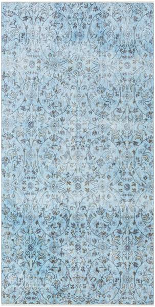 Tapis Ultra Vintage DCXXI Bleu - Laine - 130 x 1 x 257 cm