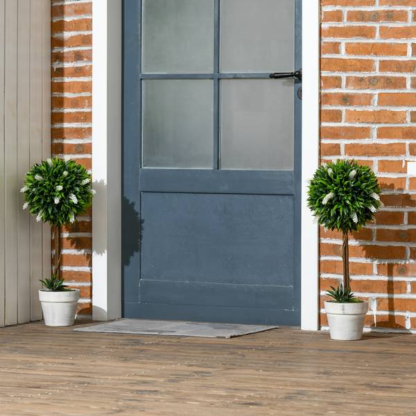 Künstliche Lavendel CD93 2er-Set Weiß - Kunststoff - 15 x 60 x 15 cm