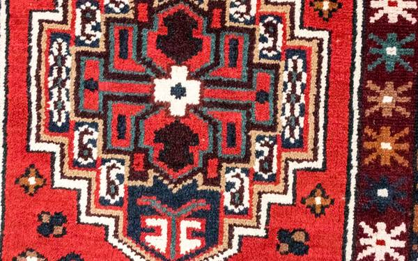 Orientteppich Oriental Rot - Wolle - 90 x 1 x 160 cm