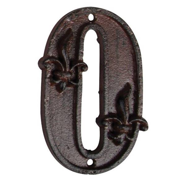 Hausnummer aus Gusseisen (0 bis 11) 4x7x Metall - 7 x 12 x 1 cm