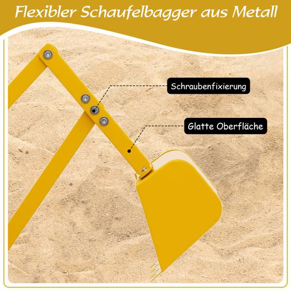 Sitzbagger FE32470 Gelb - Metall - 40 x 64 x 112 cm