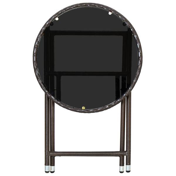 Beistelltisch 3005010-2 Braun - Klarglas - Polyethylen - 60 x 75 x 60 cm