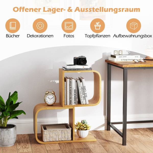 Bücherregal VH33117ZMDE Braun - Holzwerkstoff - 23 x 67 x 61 cm