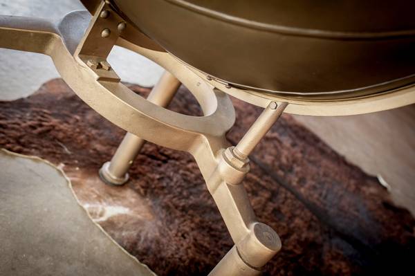 Bar Jules Vernes Gold - Metall - 90 x 138 x 81 cm