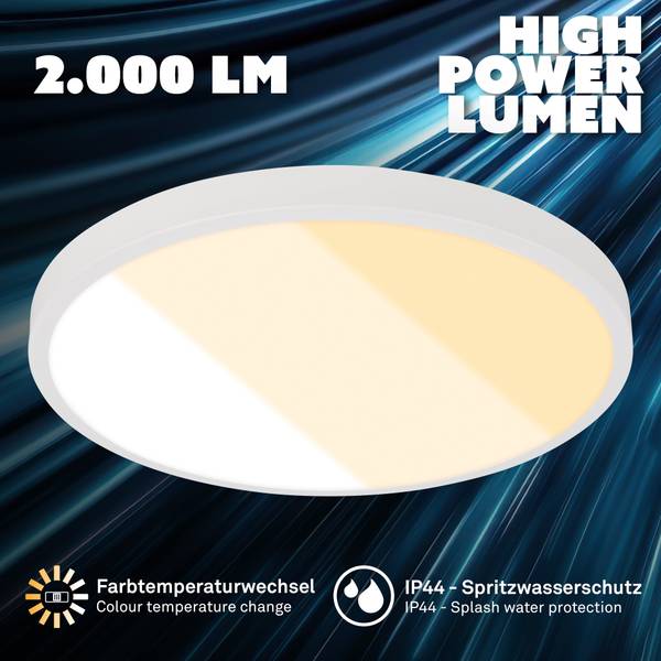 Deckenleuchte Shine Weiß