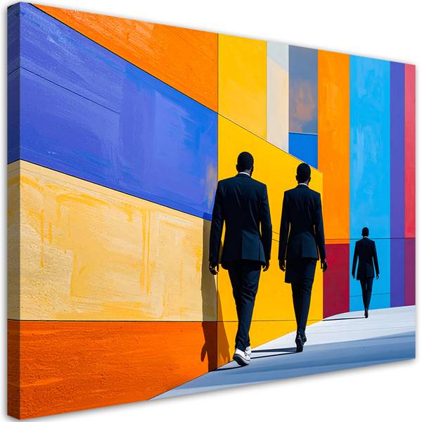 Canvas schilderij Mensen 120 x 80 cm