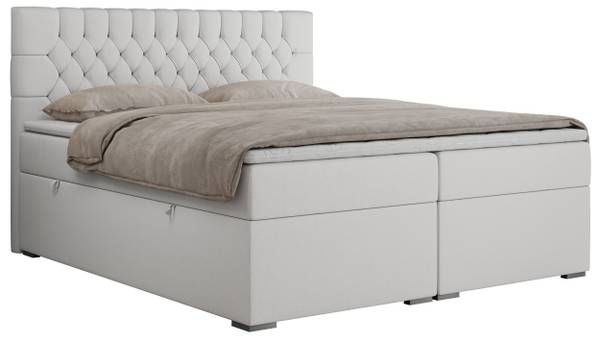 Boxspringbett PERA Weiß - Breite: 200 cm - H4