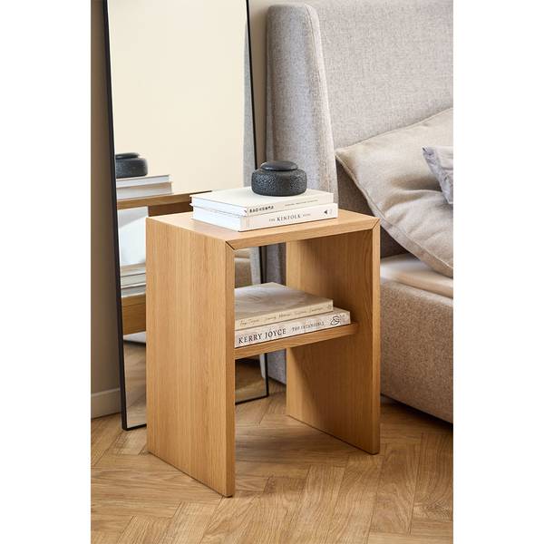 Table de chevet Arlon Marron - En partie en bois massif - 45 x 60 x 35 cm