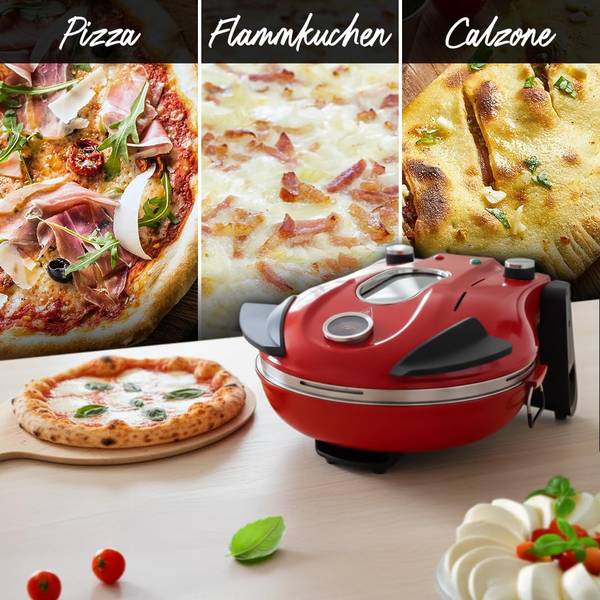 Pizzaofen 1200 Rot - Metall - 36 x 19 x 35 cm