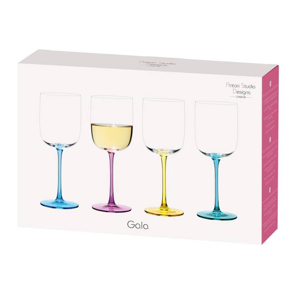 Weingläsern Gala 4er-Set Glas - 35 x 22 x 8 cm