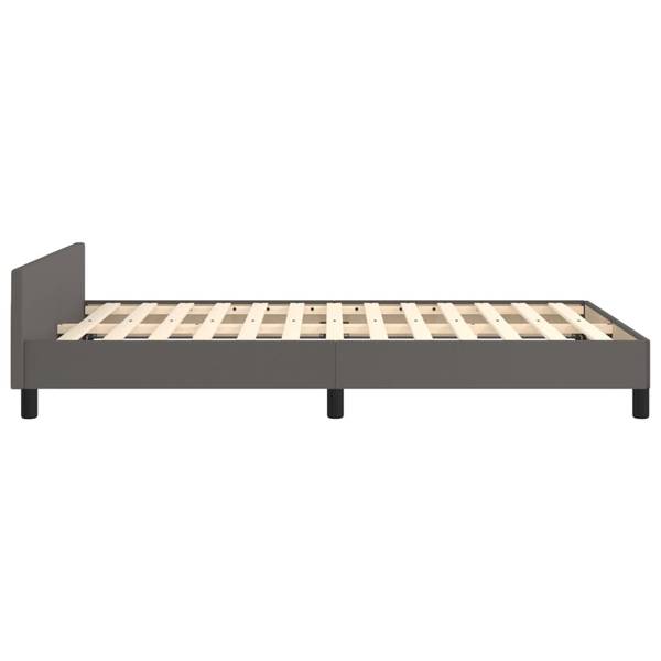 Bettgestell mit Kopfteil 3016046 Grau - 126 x 207 cm