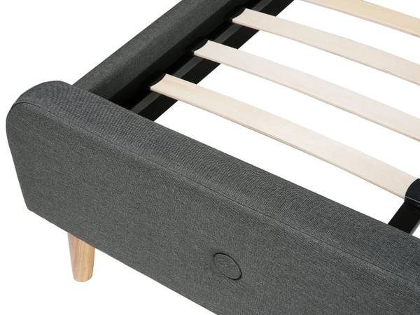 Doppelbett RENNES Braun - Dunkelgrau - Grau - 151 x 112 cm