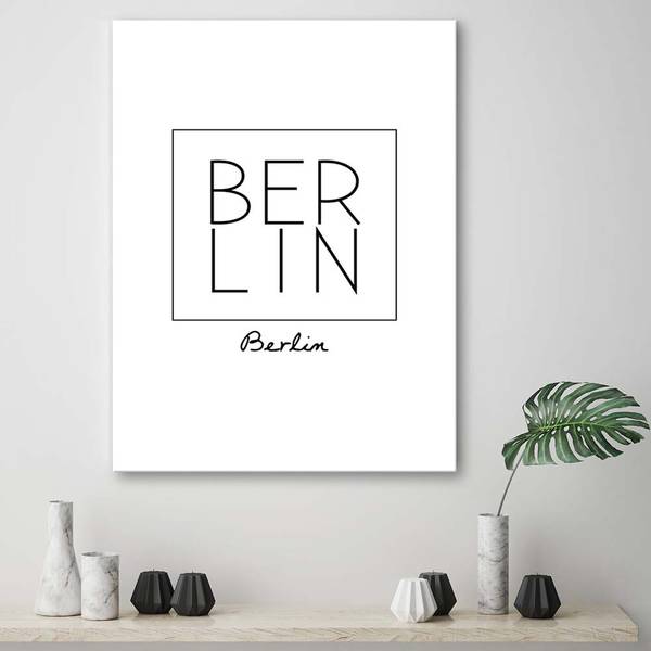 Wandbild schriftzug berlin 70 x 100 cm