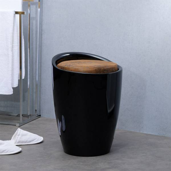 Tabouret DANIEL Noir - Marron