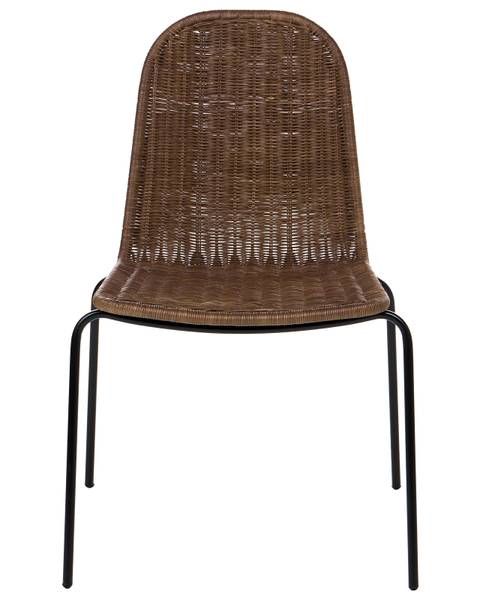 Stuhl ROXTON 2-tlg Schwarz - Braun - Dunkelbraun