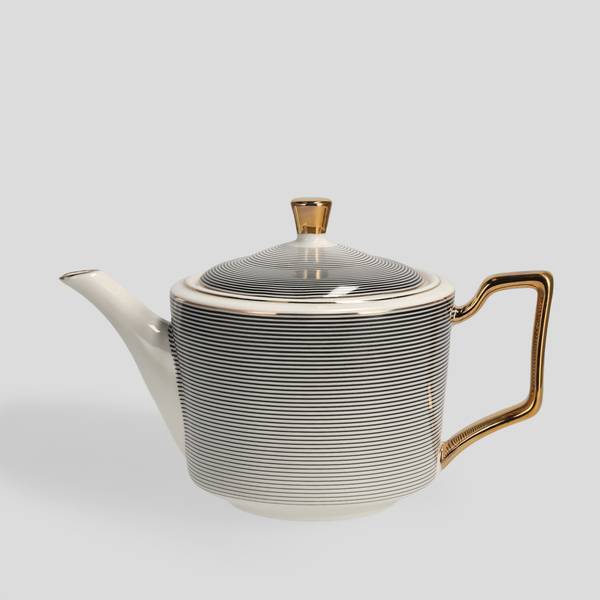 Teekanne Astar Schwarz - Porzellan - 13 x 14 x 23 cm