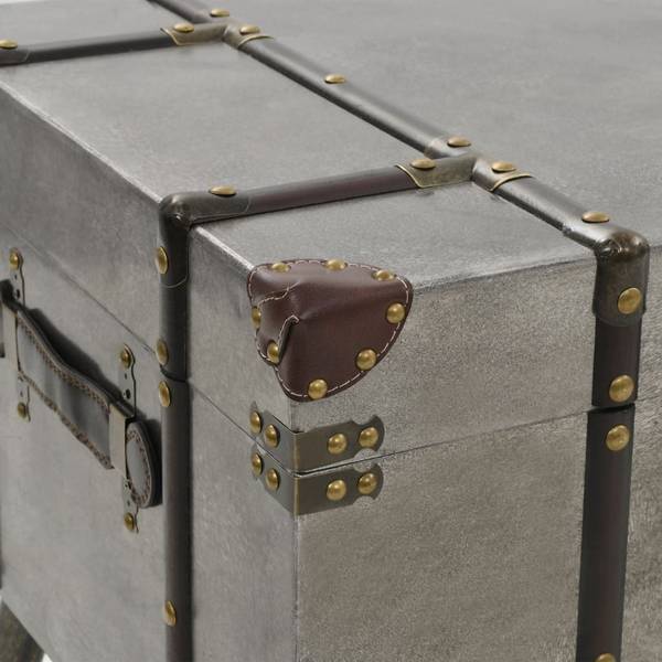 Table basse 245759 Argenté - Aluminium - 51 x 48 x 102 cm
