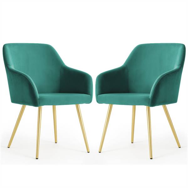 CHAISE ESTELLE Lot de 2 Vert - Doré