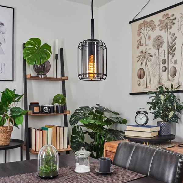 Deckenleuchte Fortullino Schwarz - Grau - Metall - 16 x 28 x 16 cm