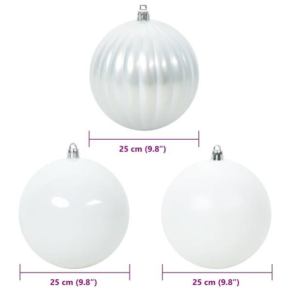 Weihnachtskugeln 3700000059-3 3er Set Weiß