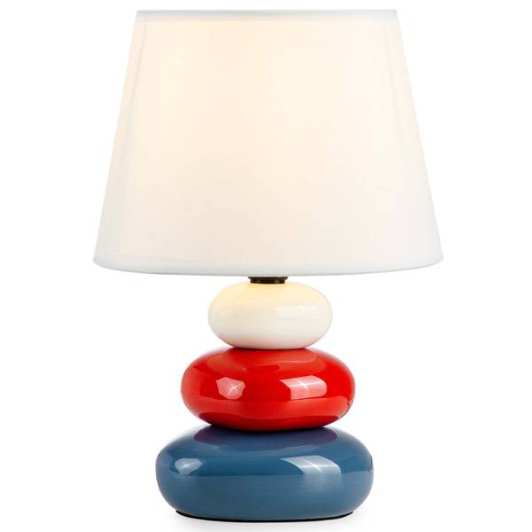 Tafellamp SALU set van 2 keramiek - textiel - 18 x 24 x 18 cm