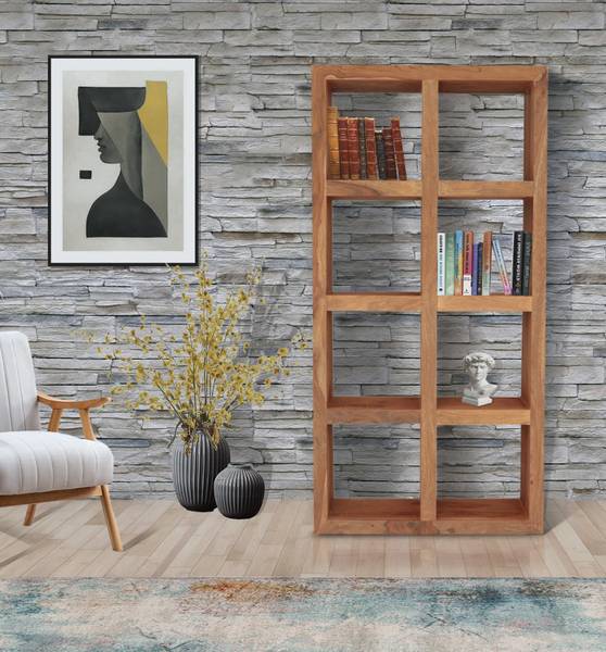 Bücherregal Gani-knk Braun - Sheesham - 90 x 180 x 35 cm