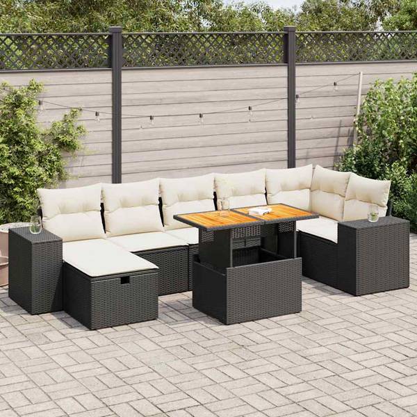 Garten-Lounge-Set 3037613-3 (5-teilig) Schwarz - Creme