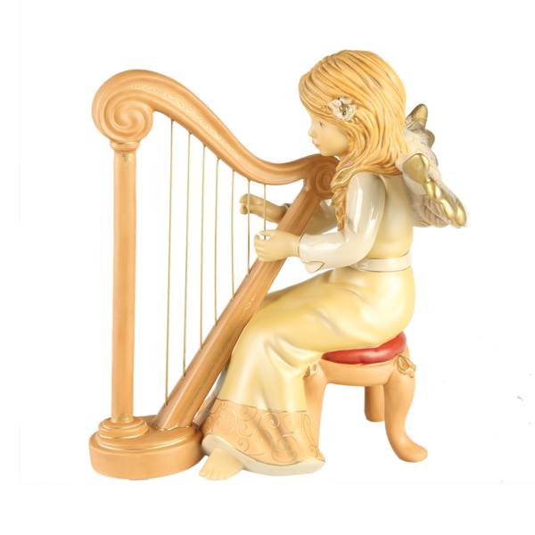 Engel Sanfte Melodie Beige - Porzellan - 27 x 36 x 35 cm
