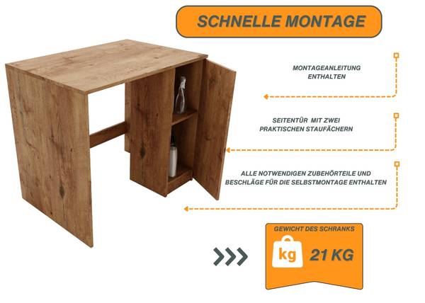 Waschmaschinenschrank Dallas Braun