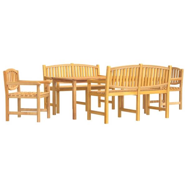 Garten Essgruppe 3029217-3 (5-teilig) Braun - Teakholz - 180 x 77 x 90 cm